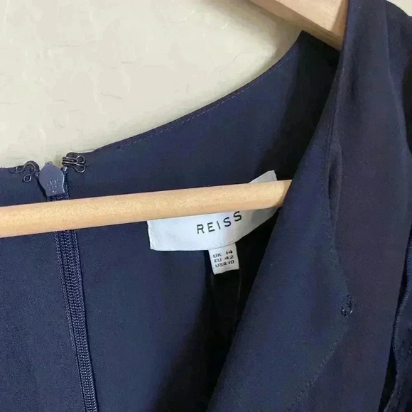 Reiss Addison Shift Dress Navy Size 10 - Picture 10 of 16